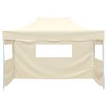 vidaXL Párty stan 280 x 410 x 315 cm Krémová Oxfordská látka