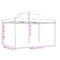 vidaXL Skladací pop-up párty stan sivohnedý 440x292x315 cm