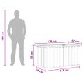 vidaXL Záhradný úložný box hnedý 129x67x65 cm