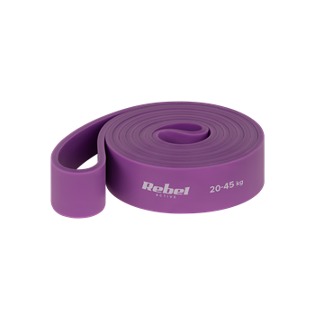 Latexová posilovací guma REBEL RBA-3000-4 Power Band PL-4 20-45 kg Fialová