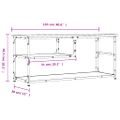 vidaXL TV skrinka hnedý dub 103x38x46,5 cm kompozitné drevo a oceľ