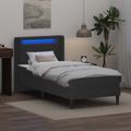 vidaXL Rám postele s matracom Sivá 80 x 200 cm Umelá koža