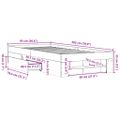 vidaXL Posteľný rám bez matraca dub sonoma 90x200 cm kompozitné drevo
