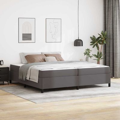 vidaXL Rám postele s matracmi Sivá 200 x 200 cm látka
