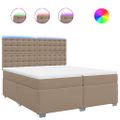 vidaXL Boxspring posteľ s matracom kapučínová 200x200 cm umelá koža