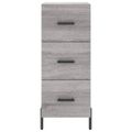 vidaXL Komoda sivý dub sonoma 34,5x34x90 cm spracované drevo