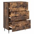 vidaXL Zásuvkový kabinet Dymový dub 66 x 34,5 x 89,5 cm