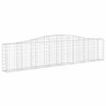 vidaXL Oblúkové gabionové koše 15ks 400x30x80/100cm pozinkované železo