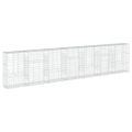 vidaXL Gabiónový kôš s krytom 700x50x150 cm pozinkované železo