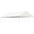 vidaXL Altánok so strechou, biely 15,61x5,88x3,75 m, polyetylén