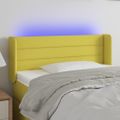 vidaXL Čelo postele s LED zelené 103x16x78/88 cm látka