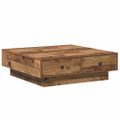 vidaXL Konferenčný stolík Staré drevo 90 x 90 x 28 cm Kompozitné drevo