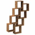 vidaXL Nástenná polica kocky staré drevo 90x15x119,5 cm drevo