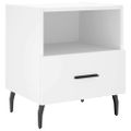 vidaXL Nočné stolíky 2 ks biele 40x35x47,5 cm kompozitné drevo