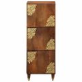 vidaXL Highboard s poličkou Hnedá 40 x 33 x 110 cm Masívne mango drevo