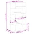 vidaXL Deliaca stena čierna 100x33x156,5 cm kompozitné drevo