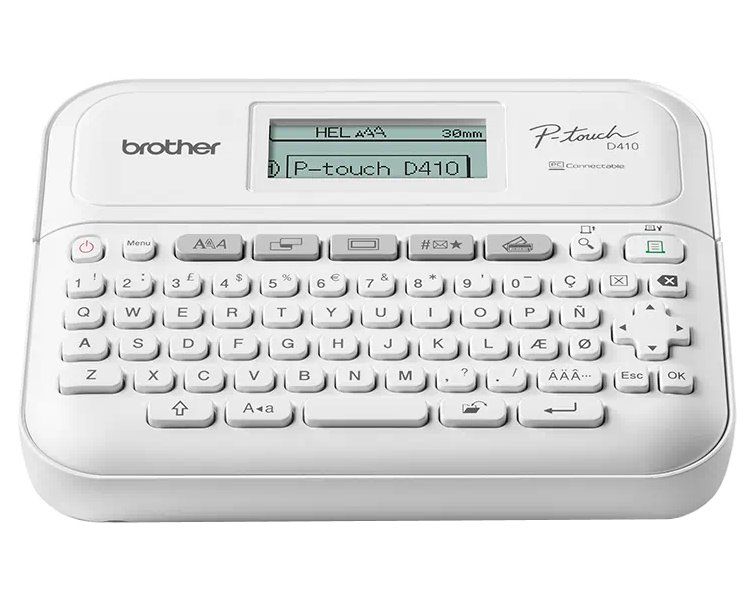PT-D410YJ1 Tlačiareň samolepícich štítkov, 18mm, LCD, USB, batériový prevádzok
