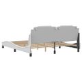 vidaXL Rám postele Viana s LED bez matraca biely 180x200 cm