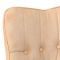 vidaXL Kreslo wingback krémové plátno