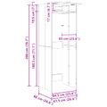 vidaXL Kabinet na práčku s úložiskom Dymová dub 67,5 x 68 x 200 cm