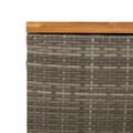 vidaXL Záhradný úložný box sivý 80x40x48 cm polyratan akáciové drevo