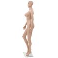 vidaXL Sexy dámska figurína so skleneným podstavcom, béžová 180 cm