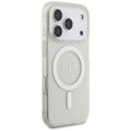 Guess IML Glitter Pearl Strap MagSafe puzdro pre iPhone 17 Pro Max transparentné