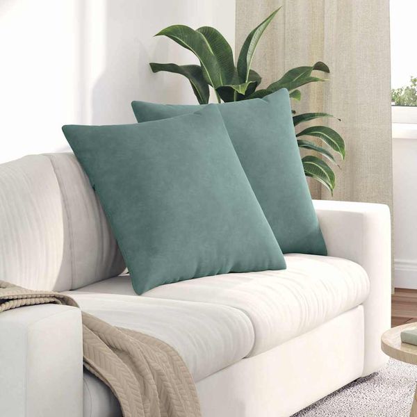 vidaXL Vankúše na pohovku 2 pcs Morská zelená 80 x 80 cm