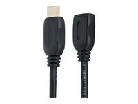 HDMI Cord Extender - Predlžovací kábel HDMI - HDMI s pinmi (samec) do HDMI so zdierkami (samica) - 2 m - tienený - čierna - pre P/N: CDP2HDMM2MB, DP2HDMM2MB, HDDVIMM3, HDMM1MP, HDMM2MP, HDMM3MP, HDPMM50, MDP2HDMM2MB