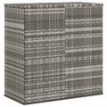 vidaXL Záhradný úložný box z polyratanu 100x49x103,5 cm sivý