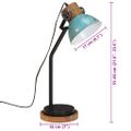 vidaXL Stolová lampa 25 W šmuhovaná modrá 18x18x60 cm E27