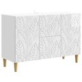 vidaXL Servírovacia skriňa Biela s vysokým leskom 89 x 34,5 x 60 cm