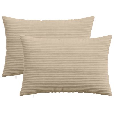 vidaXL Poťah na podložku 2 pcs HEERLEN Sivohnedá 40 x 60 cm manšestr