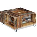 vidaXL Konferenčný stolík, recyklovaný masív 70x70x35 cm