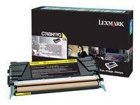 Vysoká výťažnosť - žltá - originálna - kazeta s farbivom LCCP, LRP - pre Lexmark C748de, C748dte, C748e