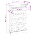 vidaXL Regál na víno 55 x 23 x 85 cm Masívne mahagónové drevo