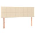 vidaXL Posteľný rám boxspring s matracom krémový 140x200 cm látka