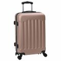vidaXL Kufor so zámkom 3 ks Ružové zlato 50 x 31 x 78 cm ABS plast