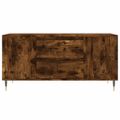 vidaXL Konferenčný stolík dymový dub 102x44,5x50 cm kompozitné drevo