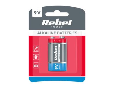 Batéria 6LR61 (9V) alkalická REBEL 1ks / blister BAT0062B