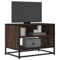 vidaXL TV skrinka hnedý dub 61x40x46 cm kompozitné drevo a kov