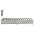 vidaXL Úložná posteľ Sivý Sonoma 90 x 200 cm Kompozitné drevo