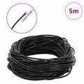 vidaXL Kožená šnúrka 1 Čierna Ø1,5 mm x 5 m Koža