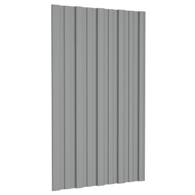 vidaXL Strešný panel 36 pcs Sivá 80 x 45 cm Pozinkovaná oceľ