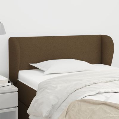 vidaXL Čelo postele so záhybmi tmavohendé 83x23x78/88 cm látka