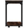 vidaXL Bočný stolík s kolieskami dymový dub 50x35x55,5 cm sprac. drevo