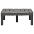 vidaXL Záhradný stôl antracitový 78x78x31 cm plastový