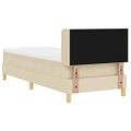 vidaXL Posteľ s pružinovým rámom Krémová 200 x 80 cm látka