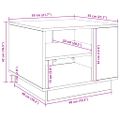 vidaXL Konferenčný stolík dub artisan 55x55x42 cm kompozitné drevo