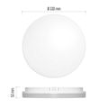 LED prisadené svietidlo TORI, kruhové biele 24W teplá b., IP54